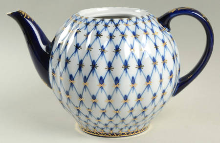 Cobalt Net Teapot No Lid