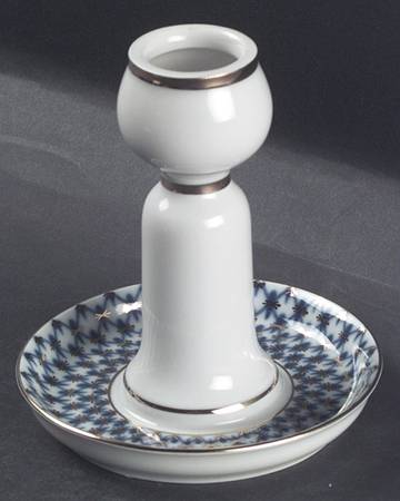 Cobalt Net Small Candlestick