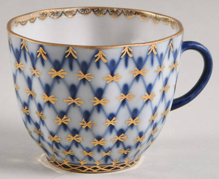 Cobalt Net Footed Cup