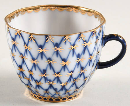 Cobalt Net Flat Demitasse Cup