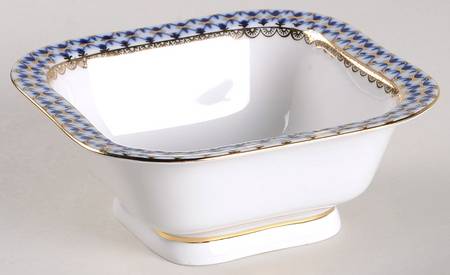 Cobalt Net 5" Square Vegetable Bowl