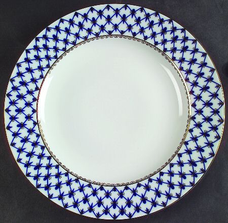 Cobalt Net Large Dinner Plate