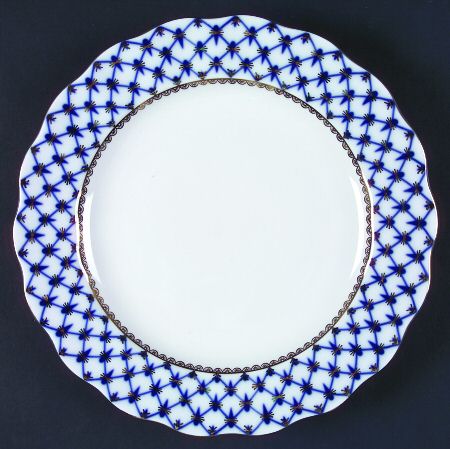 Cobalt Net Accent Dinner Plate