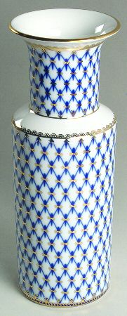 Cobalt Net 10" Vase