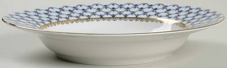 Cobalt Net Rim Soup Bowl