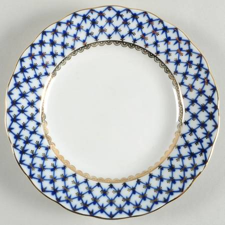 Cobalt Net Dessert/Pie Plate