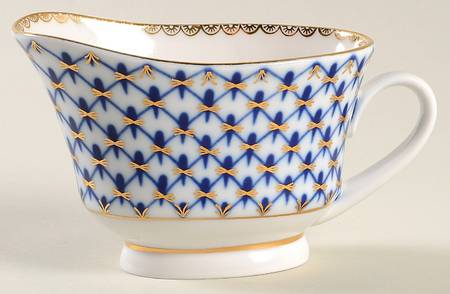 Cobalt Net Open Sauce Boat