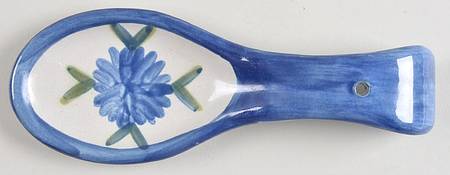 Bachelor Button Spoon Rest/Holder (Holds 1 Spoon)