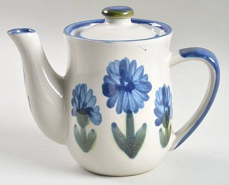Bachelor Button Child's Teapot & Lid