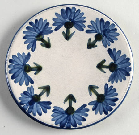Bachelor Button Coupe Salad Plate