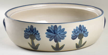 Bachelor Button 3 Quart Round Casserole No Lid
