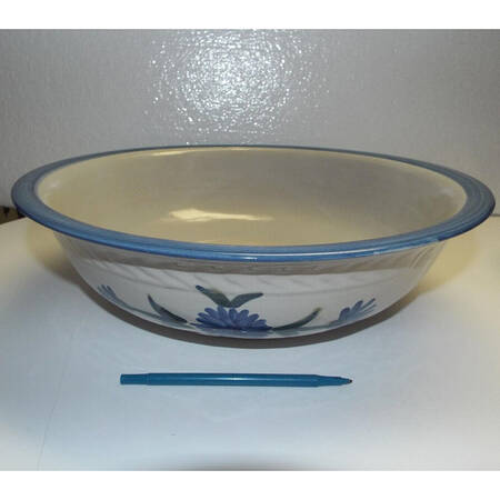 Bachelor Button 15" Round Bowl