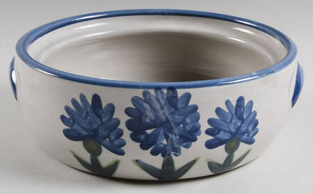 Bachelor Button 2 Qt Round Covered Casserole No Lid