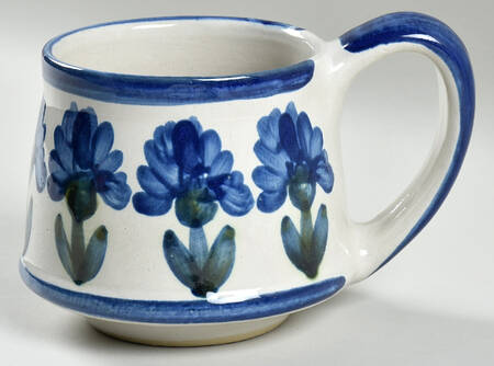 Bachelor Button Crock Mug