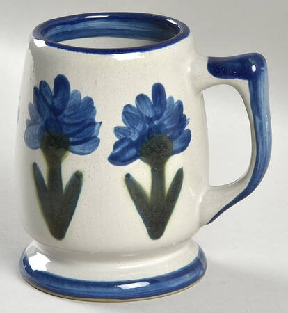 Bachelor Button Pedestal Mug