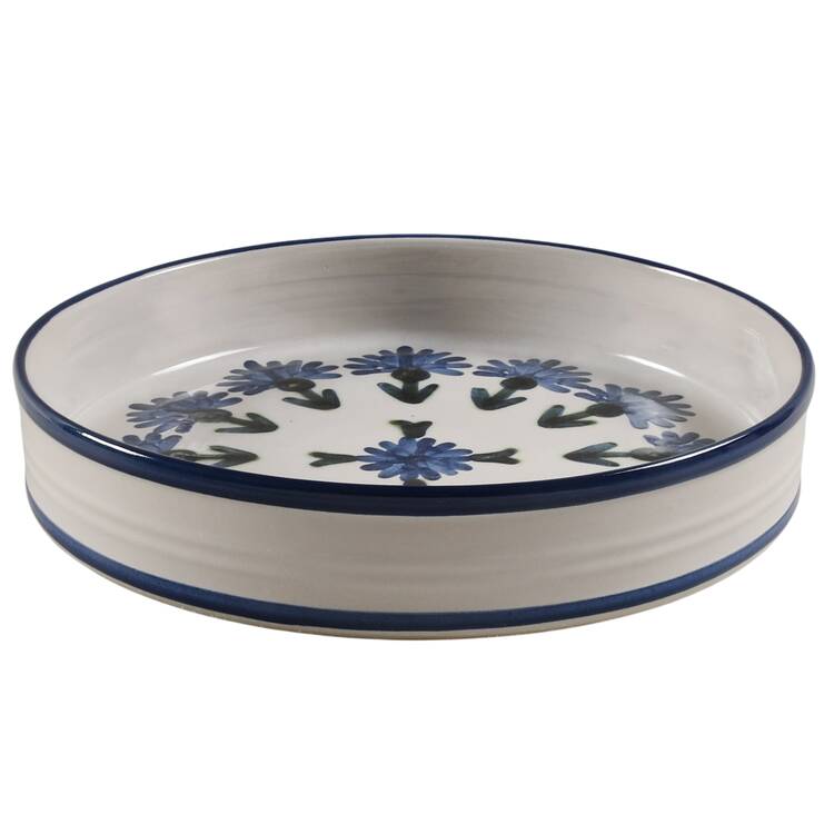 Bachelor Button 12' Round Tray