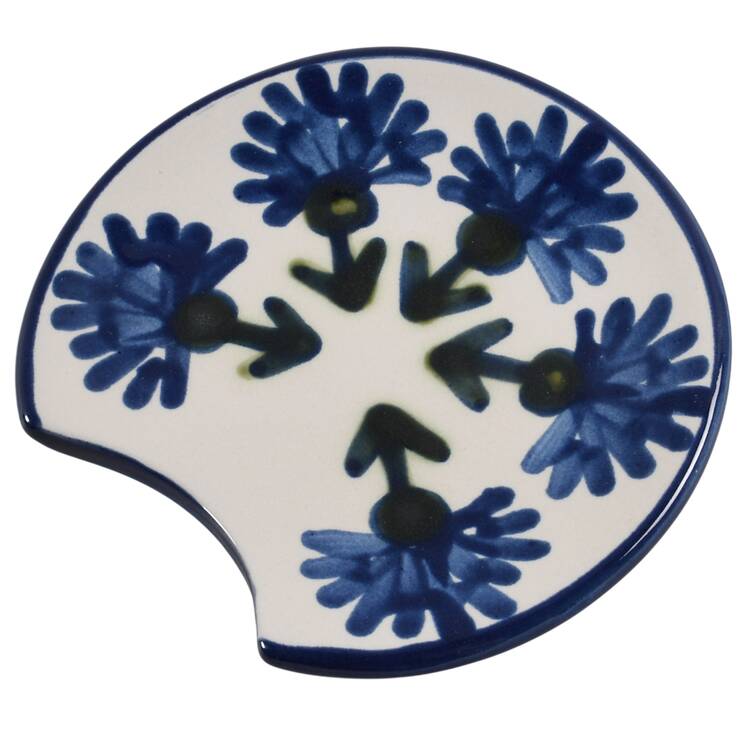 Bachelor Button Spoon Rest/Holder (Holds 1 Spoon)