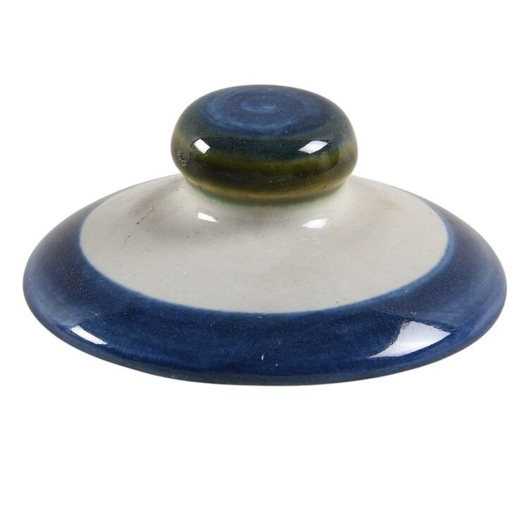 Bachelor Button Lid for Child's Teapot