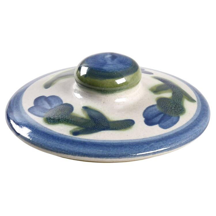 Bachelor Button Lid for Sugar Bowl