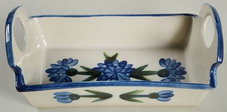 Bachelor Button Bread Basket Tray