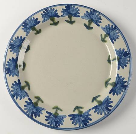 Bachelor Button 12" Chop Plate (Round Platter)