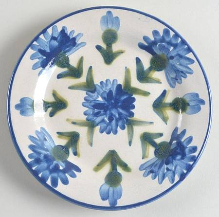 Bachelor Button Bread & Butter Plate