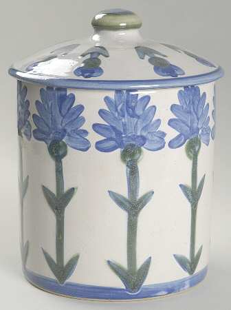 Bachelor Button Large Canister & Lid