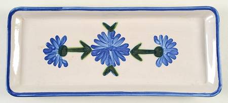 Bachelor Button 14" Bread Tray