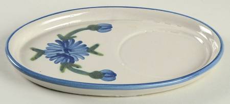 Bachelor Button Oval Snack Tray