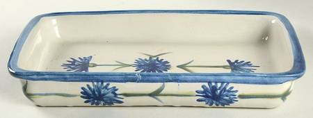 Bachelor Button 14" Rectangular Baker