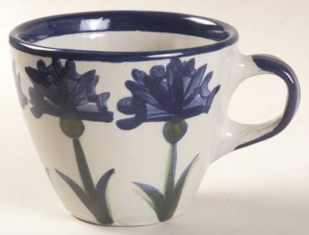 Bachelor Button Flat Cup
