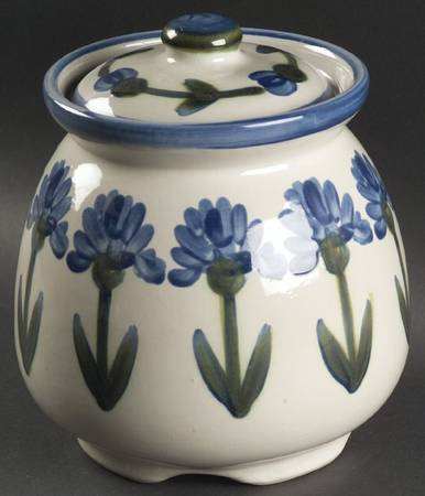 Bachelor Button Extra Large Canister & Lid