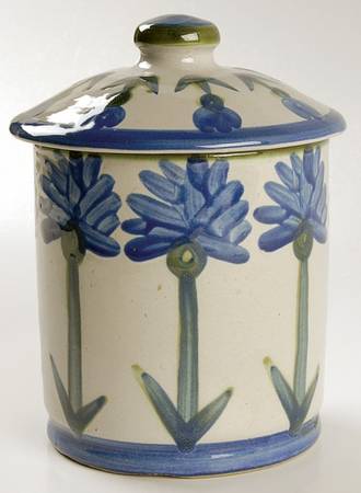 Bachelor Button Small Canister & Lid