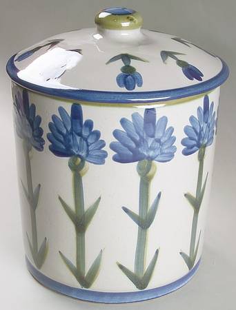 Bachelor Button Extra Large Canister & Lid
