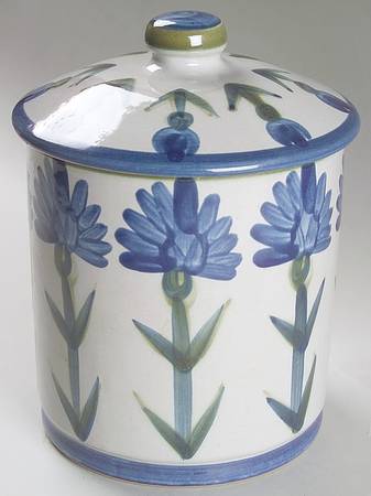 Bachelor Button Medium Canister & Lid