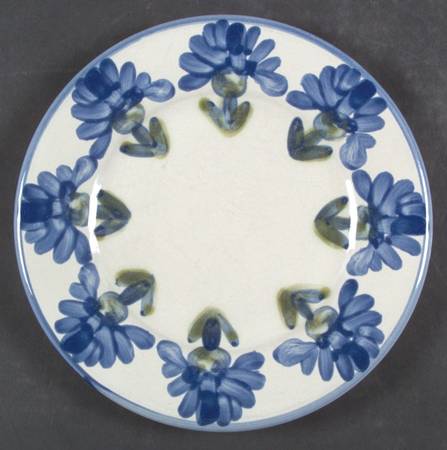 Bachelor Button Salad Plate