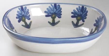 Bachelor Button 8" Oval Baker