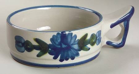 Bachelor Button Individual Handled Grazer Bowl