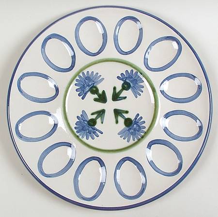 Bachelor Button Deviled Egg Plate