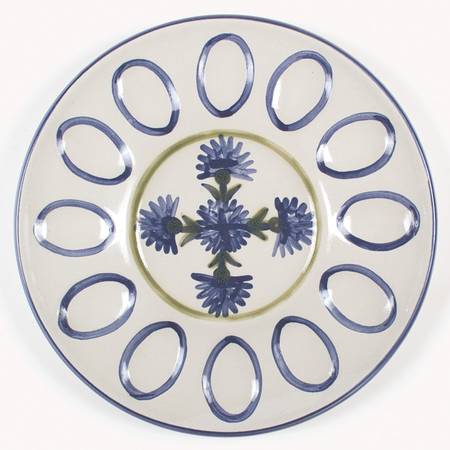 Bachelor Button Deviled Egg Plate