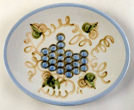 Blue Grape 12" Oval Serving Platter