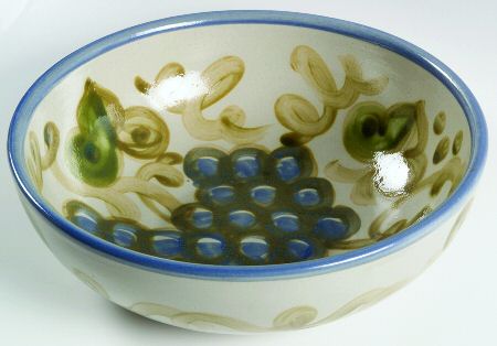 Blue Grape 11" Large Salad Serving Bowl