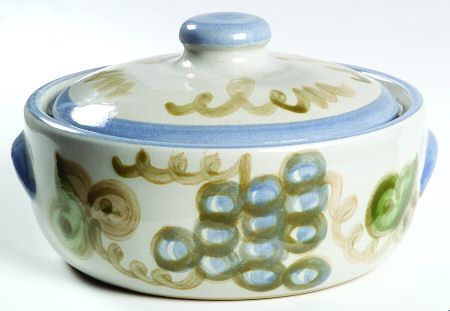 Blue Grape 1 Qt Round Casserole No Lid