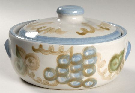 Blue Grape 1 Qt Round Covered Casserole