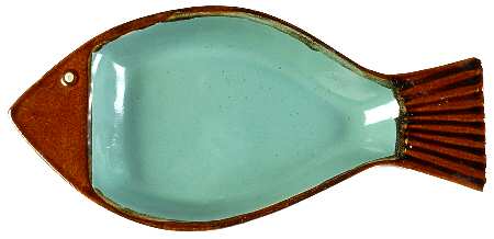 Country Fare (Unglazed Bottom) 12" Fish Shaped Platter