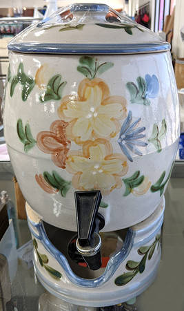 Country Flower Blue (3 Pc) Samovar w/Stand Set