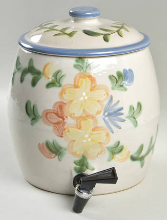 Country Flower Blue Samovar & Lid