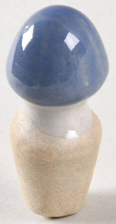 Country Flower Blue Stopper for Vinegar/Oil