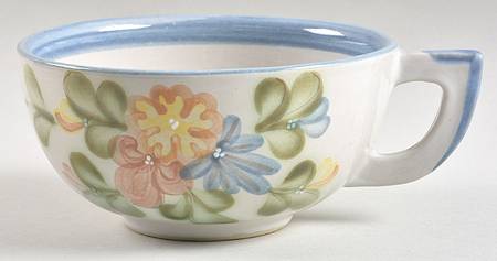 Country Flower Blue Soup Mug