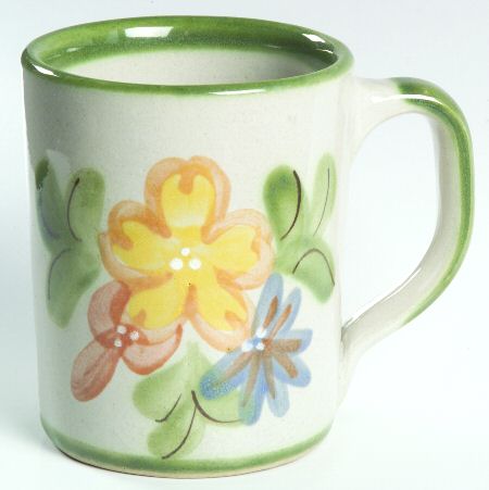 Country Flower Green Mug